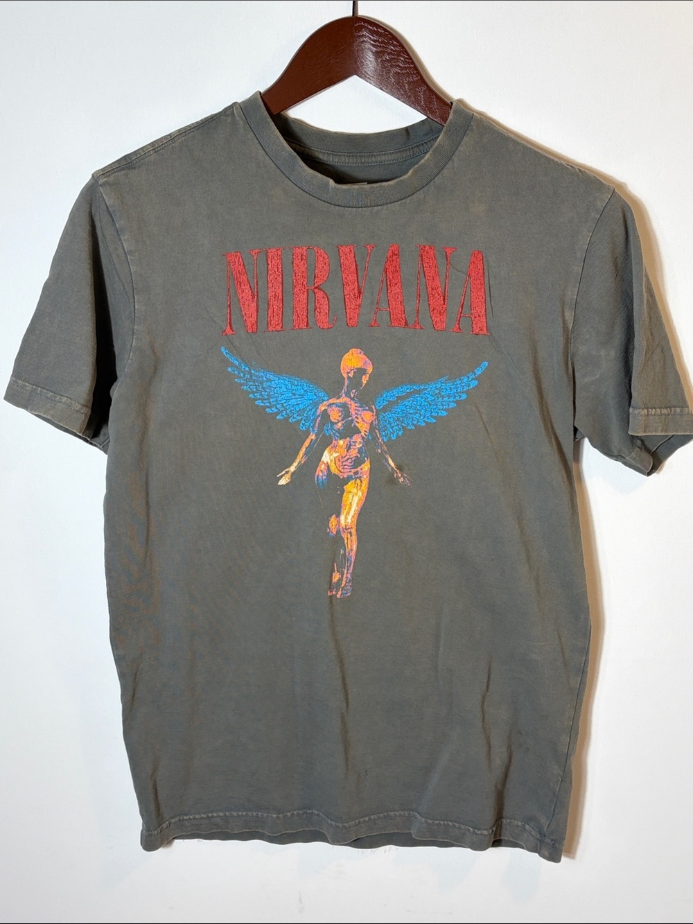 Nirvana In Utero Angel Band Tee XS Gray Tailgate American Eagle T Shirt